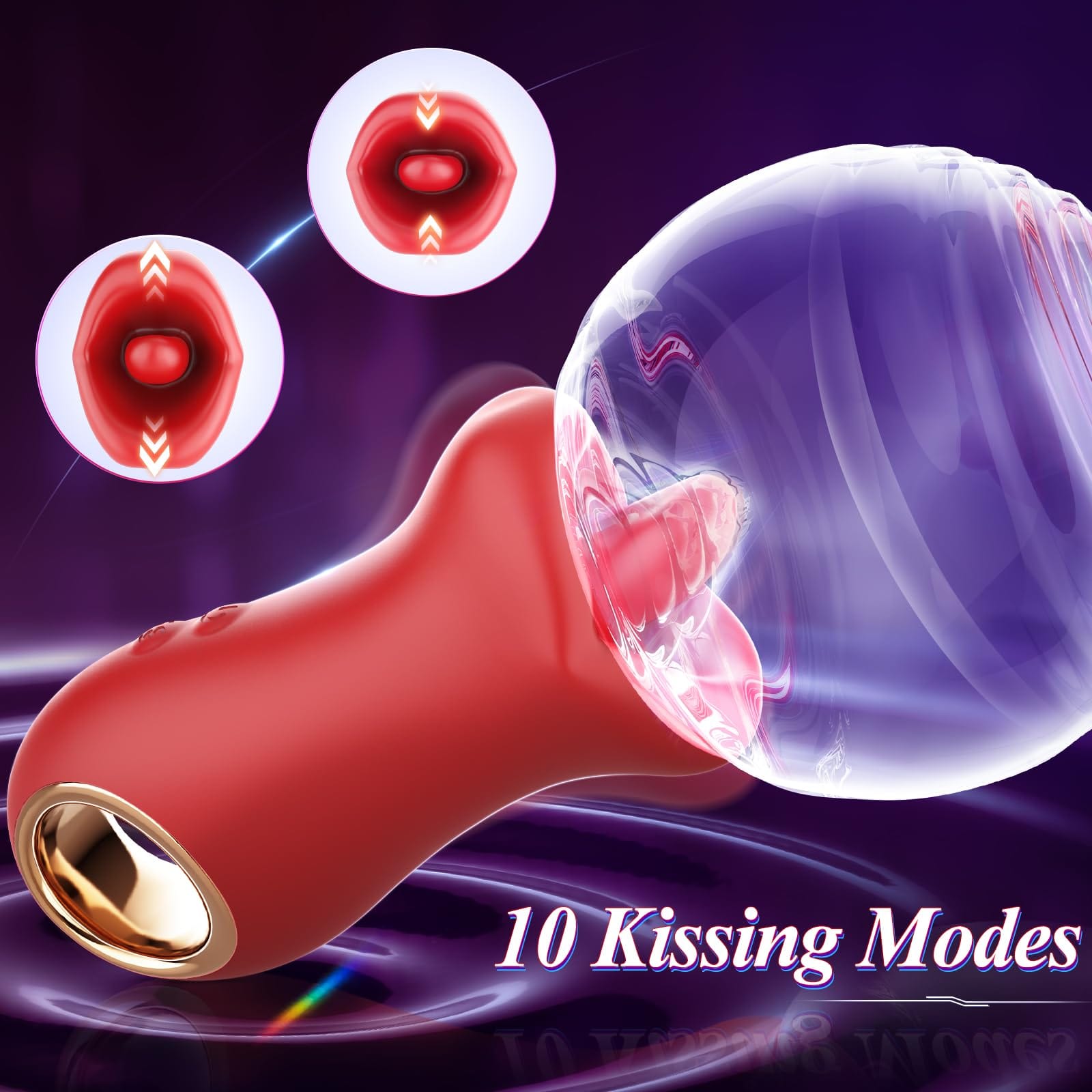 Lurevibe - 3IN1 Handle Mouth-Shaped 10 Tongue Licking Kissing 5 Lurevibe - 3IN1 Handle Mouth-Shaped 10 Tongue Licking Kissing