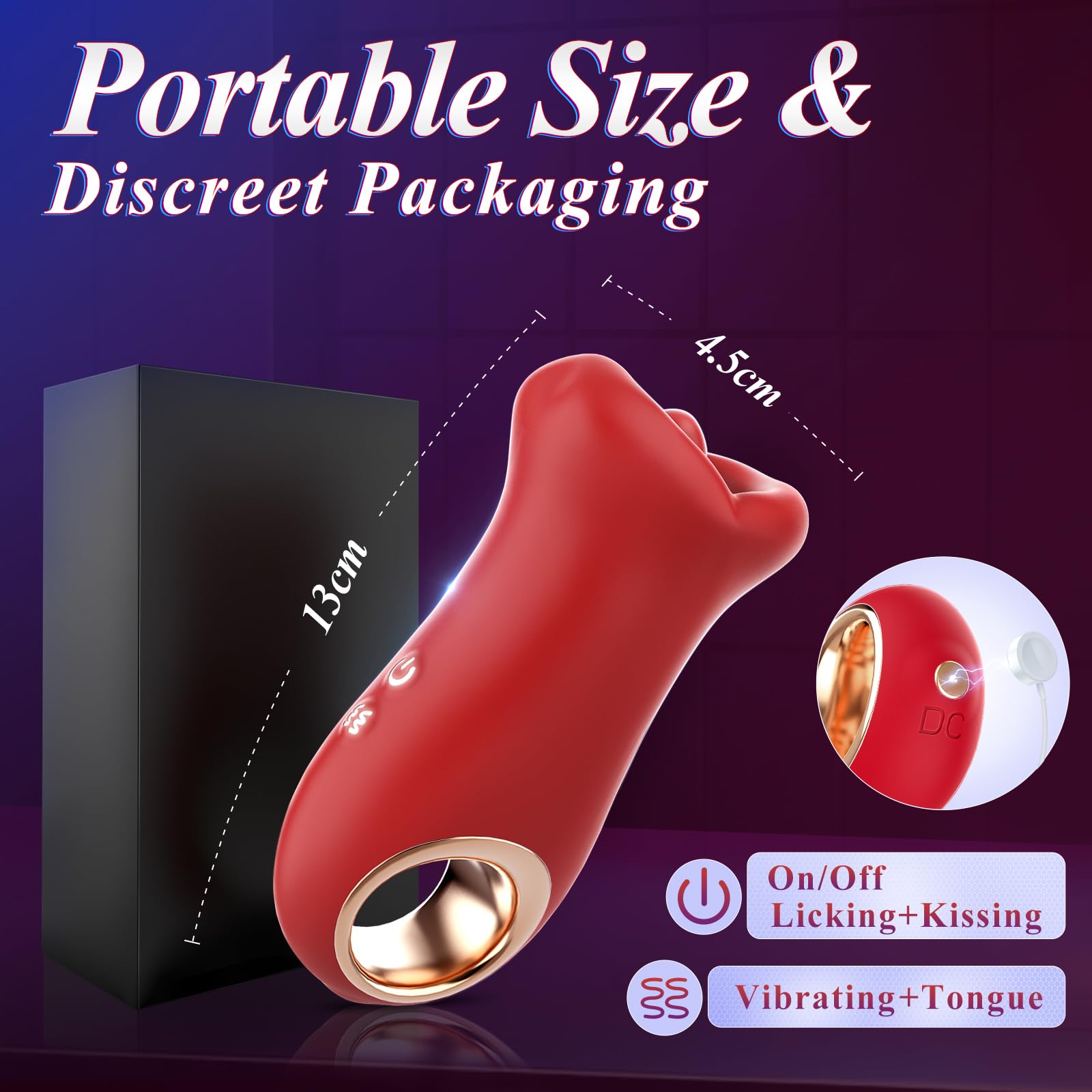 Lurevibe - 3IN1 Handle Mouth-Shaped 10 Tongue Licking Kissing 8 Lurevibe - 3IN1 Handle Mouth-Shaped 10 Tongue Licking Kissing