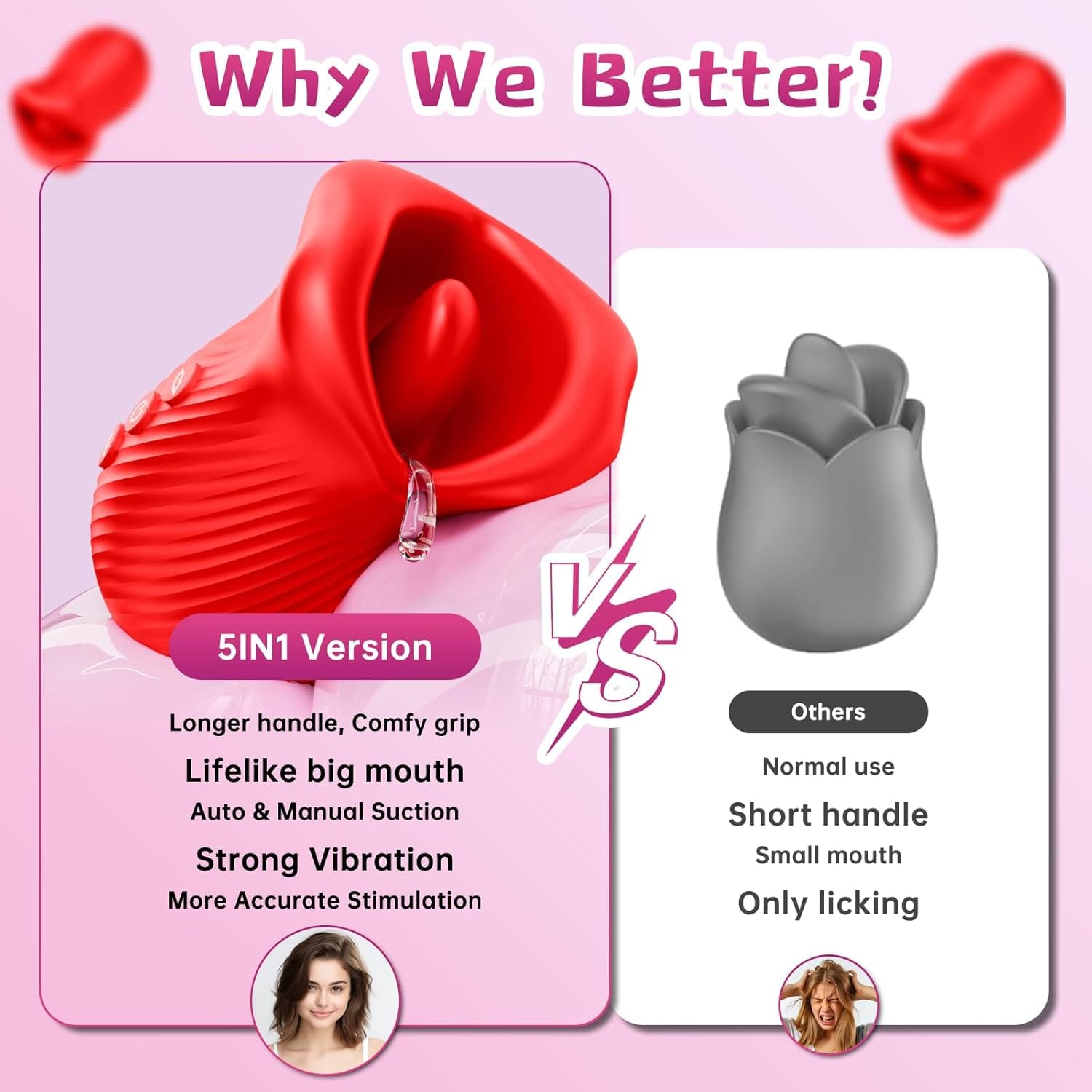 Omysky Rose Muncher - Mouth Biting Tongue Licker Clitoral Vibrator 6 Omysky Rose Muncher - Mouth Biting Tongue Licker Clitoral Vibrator