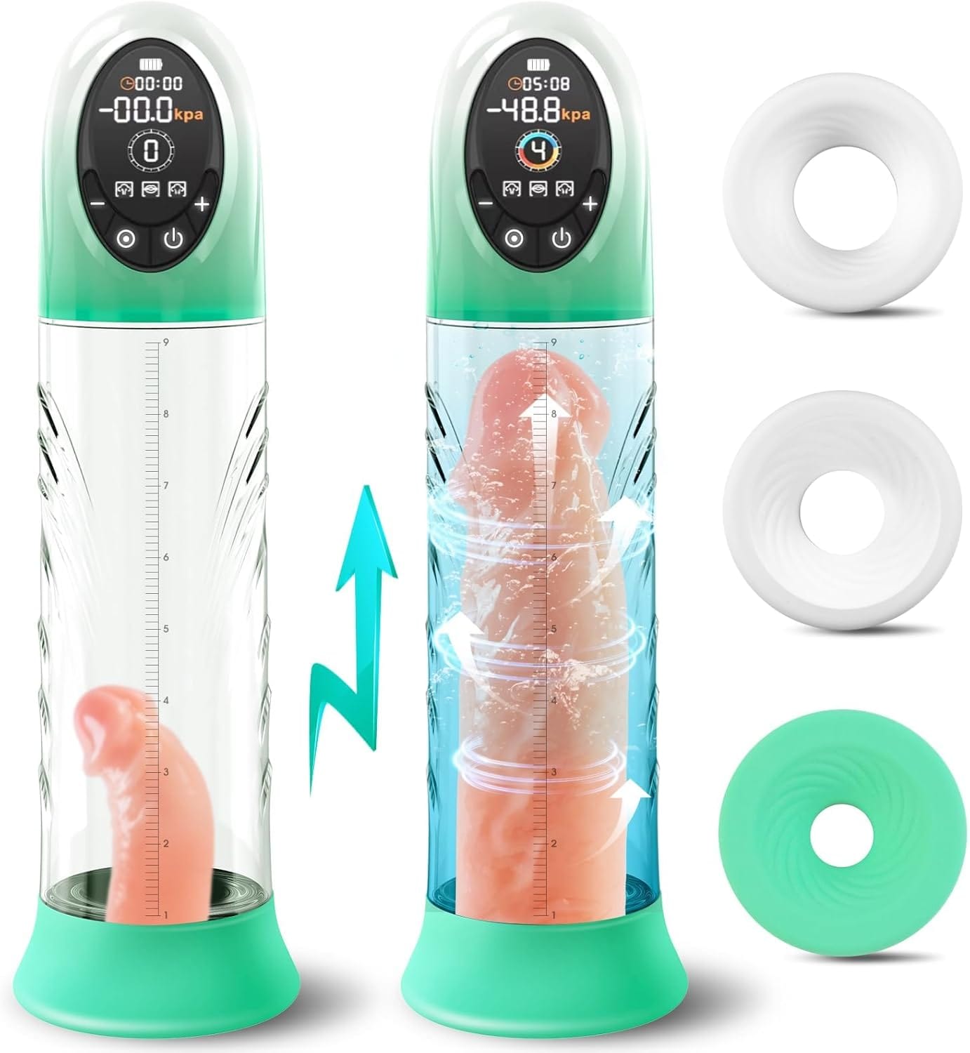 Penis Enlargement Extend Pump Water Massage Cup For Male Masturbation