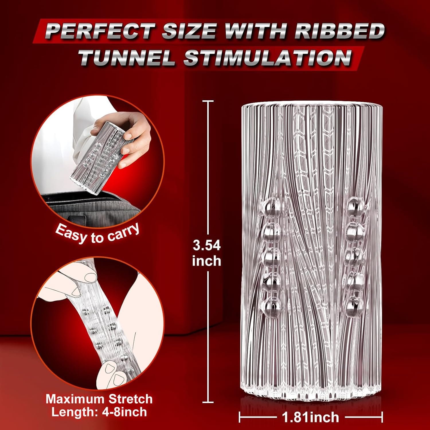 Manual Suction Penis Sleeve Blowjob Male Masturbators with 15 Extruded Beads 7 Manual Suction Penis Sleeve Blowjob Male Masturbators with 15 Extruded Beads