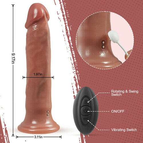 9.17In 5 Beads Rotating Swing 8 Vibrating Dildo remote control 9 9.17In 5 Beads Rotating Swing 8 Vibrating Dildo remote control