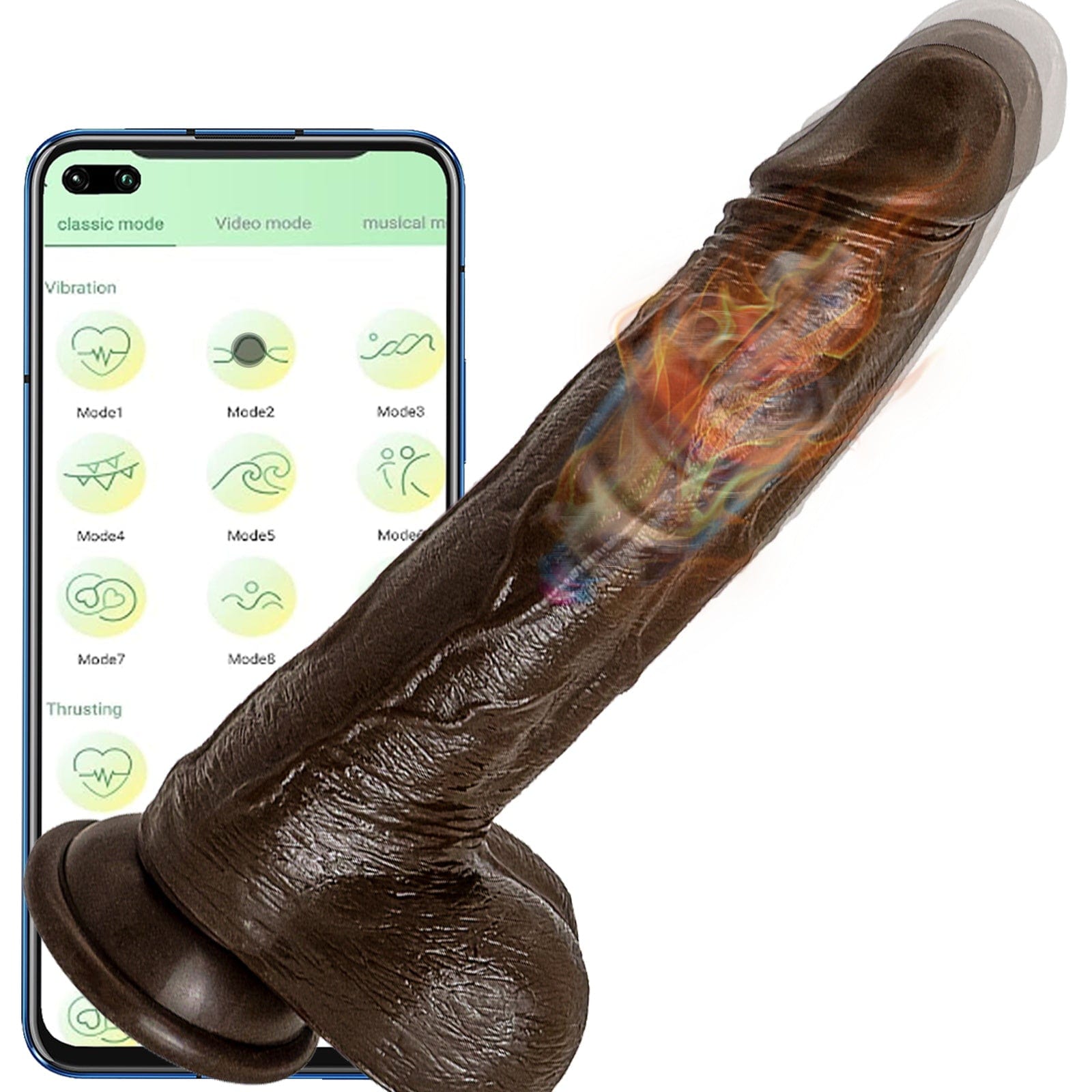 8.6-In Vibrating Thrusting Swing Thick Long Lifelike Dildo With Remote Control 16 8.6-In Vibrating Thrusting Swing Thick Long Lifelike Dildo With Remote Control