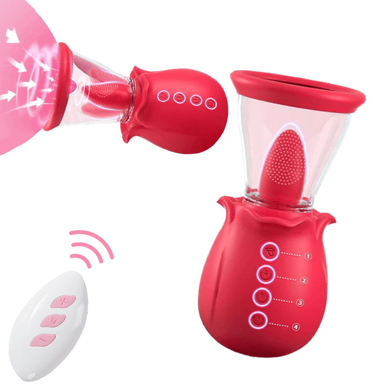 Lurevibe - 3 in 1 Sucking &Licking Rose Vibrators