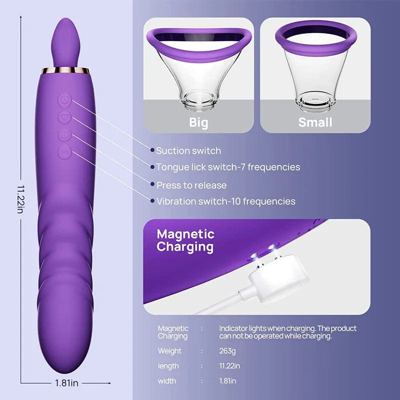 Lurevibe - Sucking Licking Vibrating Tongue Oral Clitoral G spot Vibrator 6 Lurevibe - Sucking Licking Vibrating Tongue Oral Clitoral G spot Vibrator