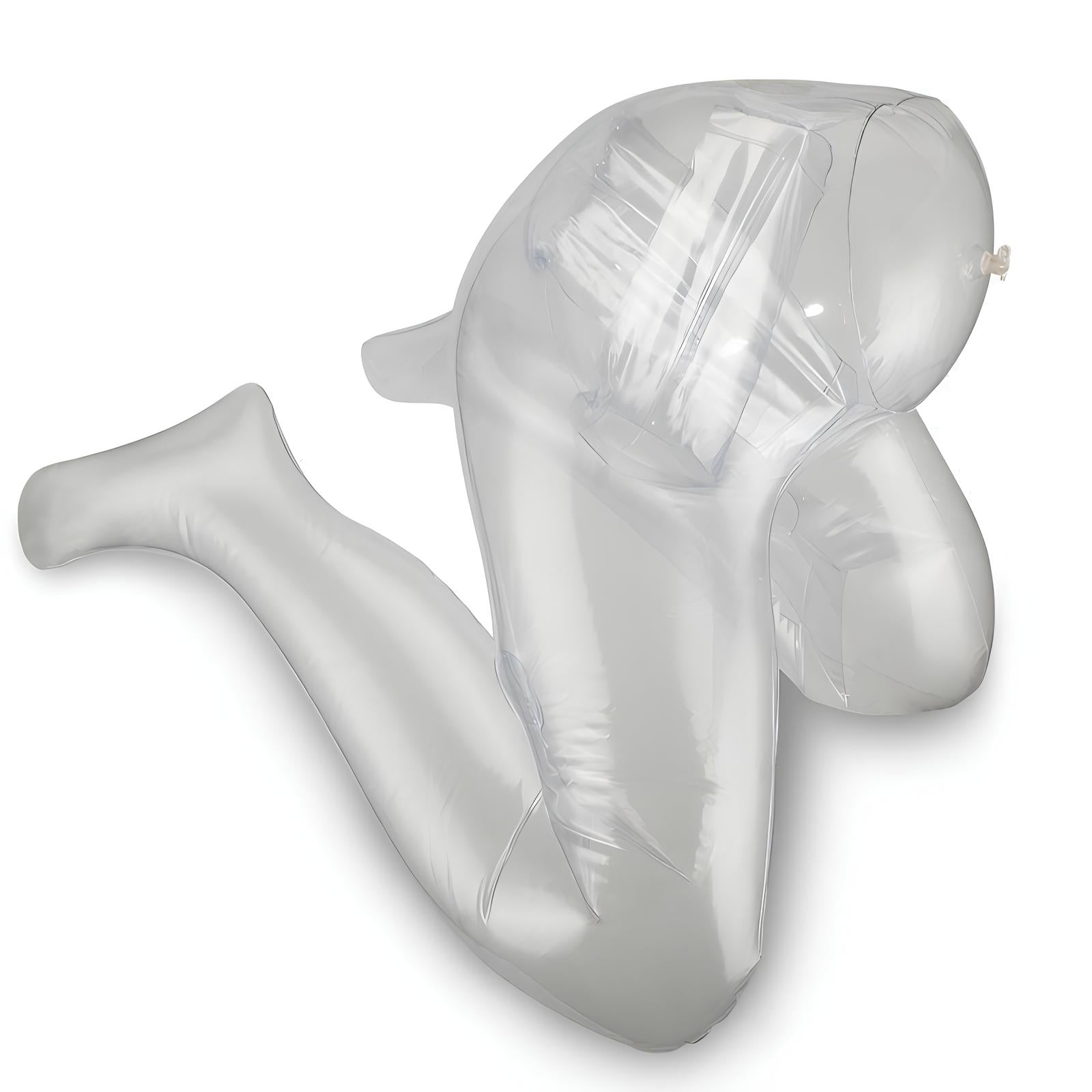 Elastic Body Inflatable PVC Inflatable Female Half-body Toroso Transparent Model - Adult ...