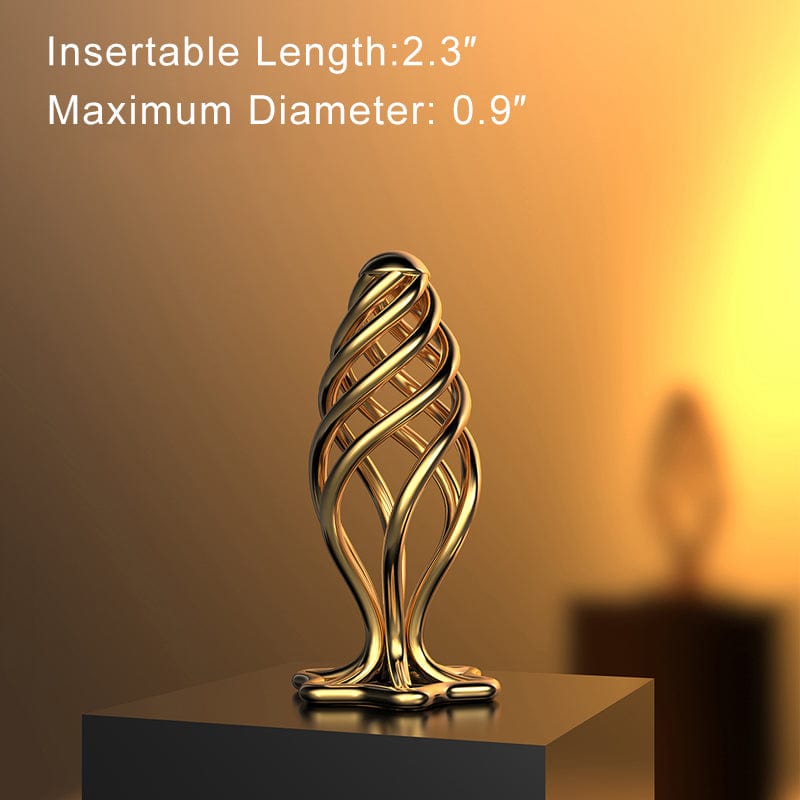 Lurevibe - Gold Stainless Steel Hollow Anal Plug For Male And Female Anal Expansion 5 Lurevibe - Gold Stainless Steel Hollow Anal Plug For Male And Female Anal Expansion