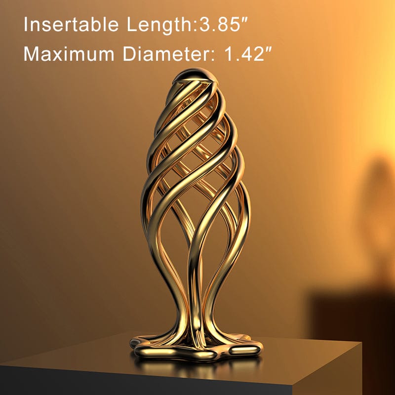 Lurevibe - Gold Stainless Steel Hollow Anal Plug For Male And Female Anal Expansion 7 Lurevibe - Gold Stainless Steel Hollow Anal Plug For Male And Female Anal Expansion
