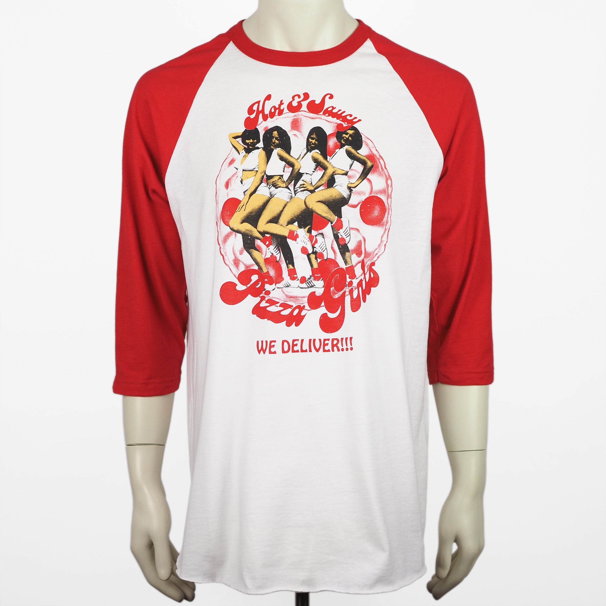 Hot & Saucy Pizza Girls - 3/4 Sleeve Jersey Shirt