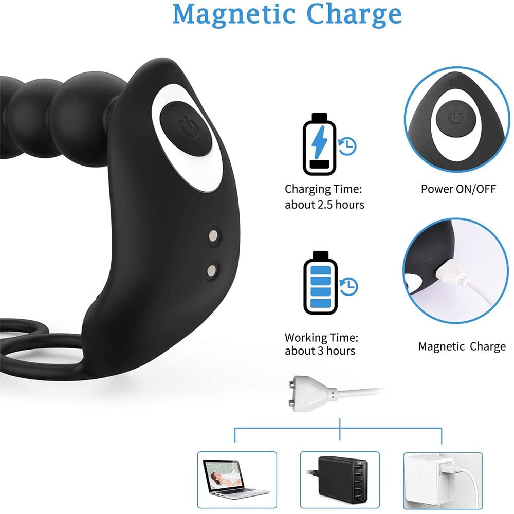 Lurevibe - Butt Plug Anal Penis Ring Rechargeable Prostate Massager 4 Lurevibe - Butt Plug Anal Penis Ring Rechargeable Prostate Massager