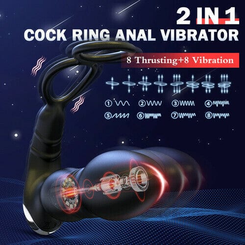 Double Lock Ring Sperm Prostate Massager Remote Control Anal Plug 4 Double Lock Ring Sperm Prostate Massager Remote Control Anal Plug