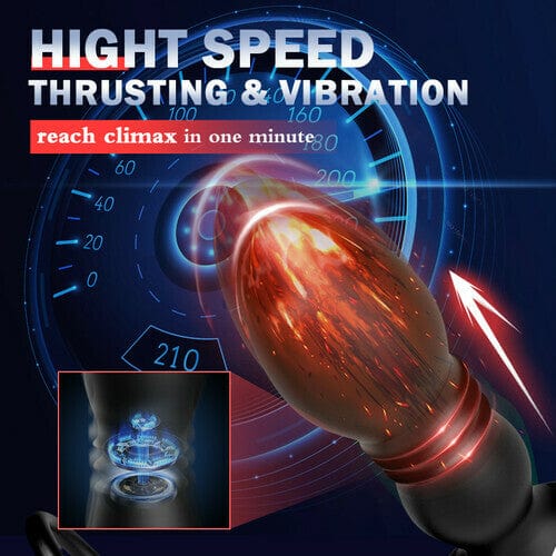 Double Lock Ring Sperm Prostate Massager Remote Control Anal Plug 5 Double Lock Ring Sperm Prostate Massager Remote Control Anal Plug