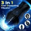Starship Prostate Massager Vibrating Inflating Expanding Anal Toy with Dual Rings 3 Starship Prostate Massager Vibrating Inflating Expanding Anal Toy with Dual Rings