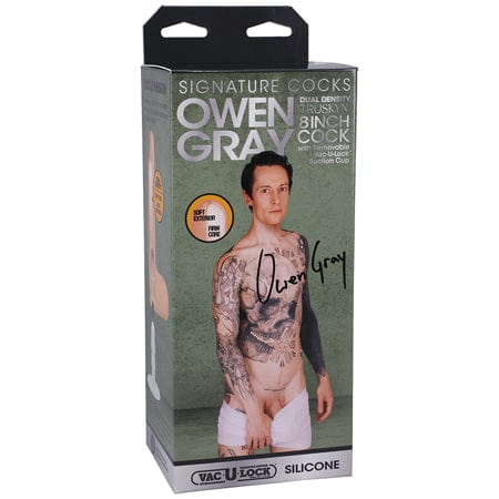 Signature Cocks Owen Gray 9 in. TRUSKYN Silicone Dildo with Vac-U-Lock Suction Cup