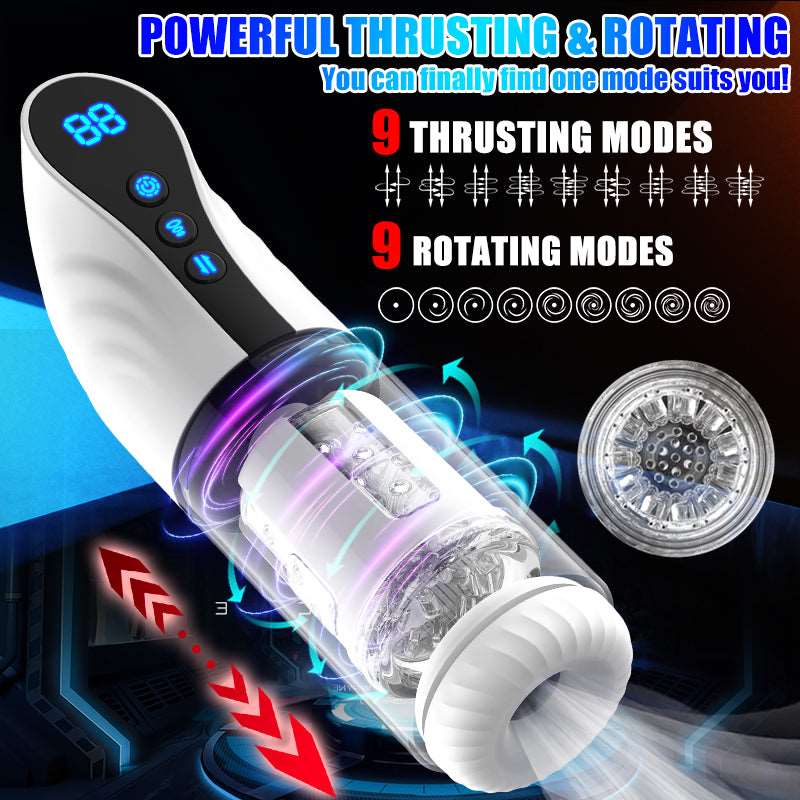 Lurevibe - 3-in-1 Thrusting Rotating Sucking Deep-throat Male Masturbator 3 Lurevibe - 3-in-1 Thrusting Rotating Sucking Deep-throat Male Masturbator