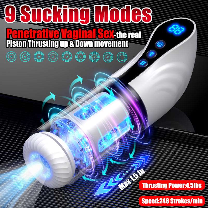 Lurevibe - 3-in-1 Thrusting Rotating Sucking Deep-throat Male Masturbator 4 Lurevibe - 3-in-1 Thrusting Rotating Sucking Deep-throat Male Masturbator