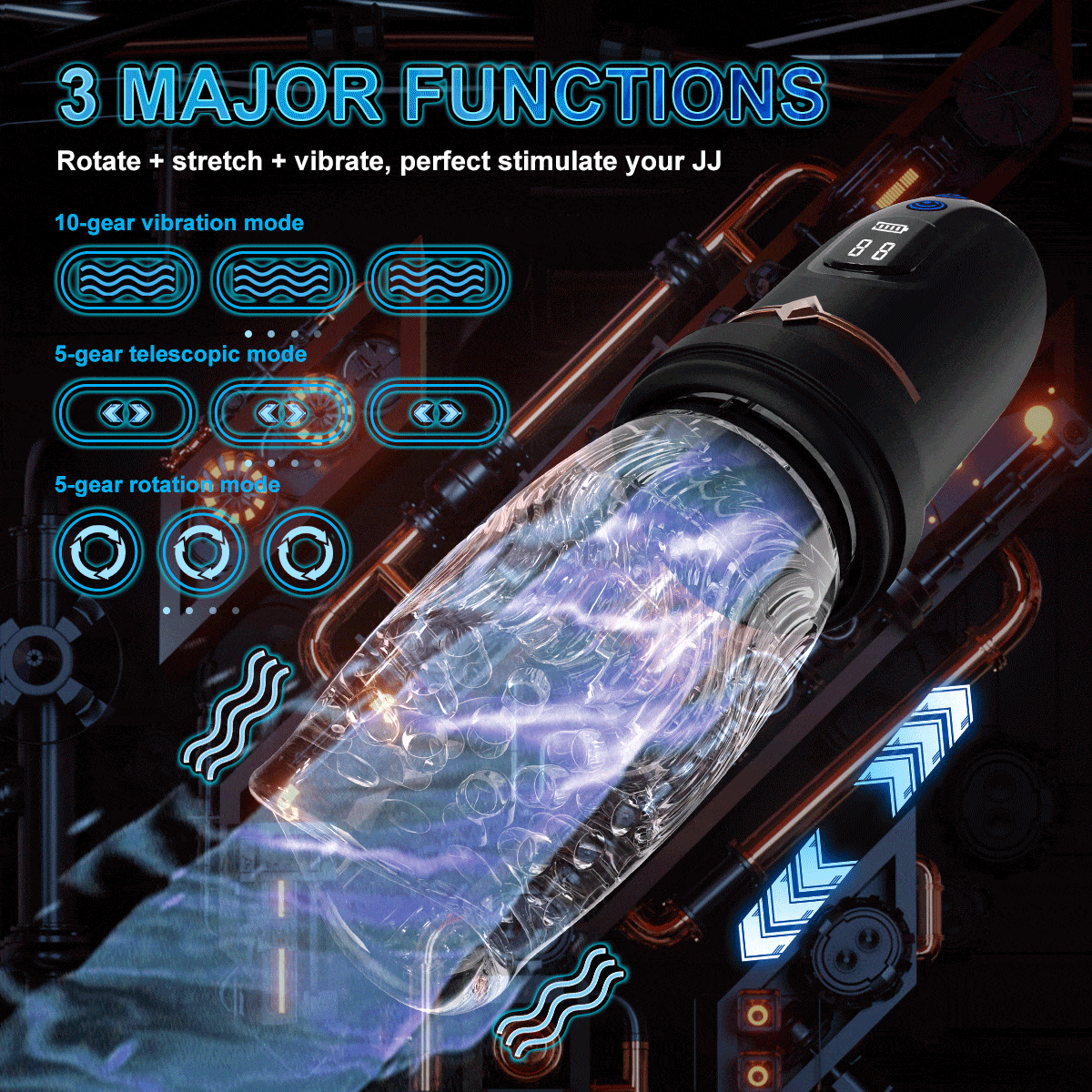 Lurevibe - 4.0 Version Male Rose Toy Thrusting Rotating Vibrating Oral Sex Penis Stroker 3 Lurevibe - 4.0 Version Male Rose Toy Thrusting Rotating Vibrating Oral Sex Penis Stroker