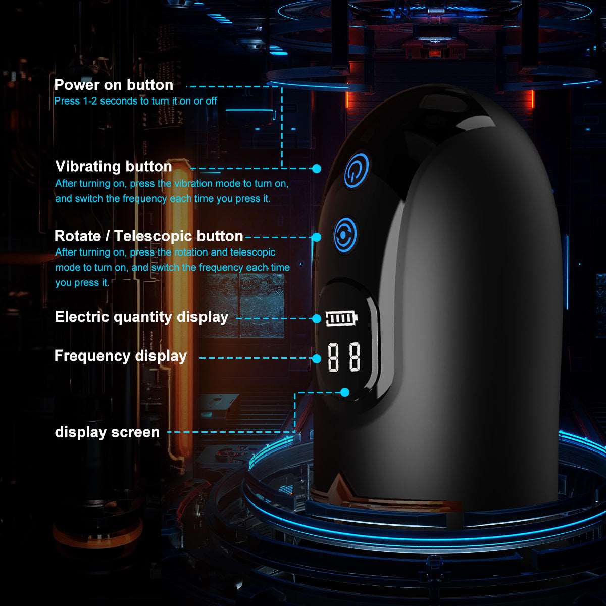 Lurevibe - 4.0 Version Male Rose Toy Thrusting Rotating Vibrating Oral Sex Penis Stroker 6 Lurevibe - 4.0 Version Male Rose Toy Thrusting Rotating Vibrating Oral Sex Penis Stroker