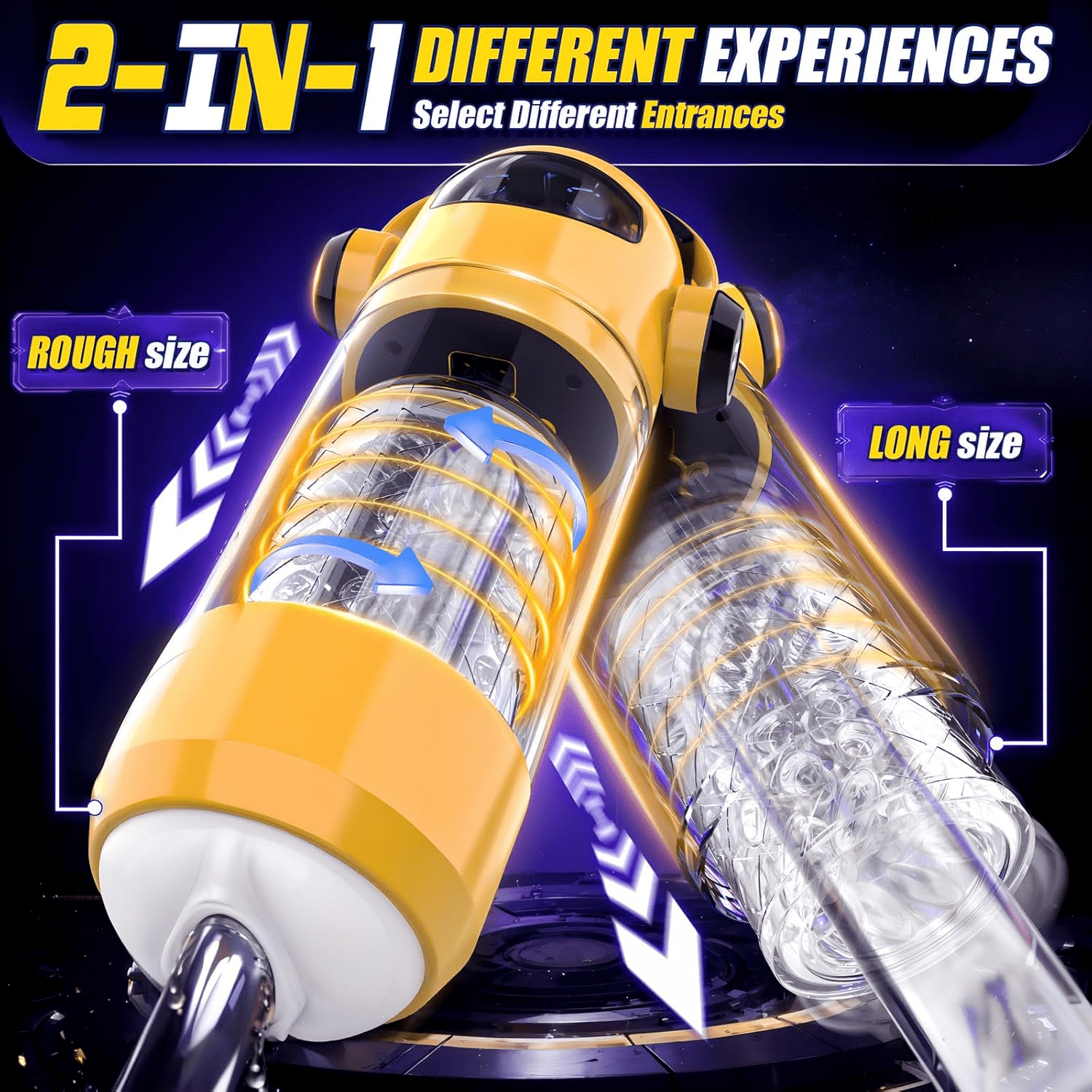Spaceman 2 in 1 Automatic 7 Telescopic 7 Rotating Male Masturbator 3 Spaceman 2 in 1 Automatic 7 Telescopic 7 Rotating Male Masturbator