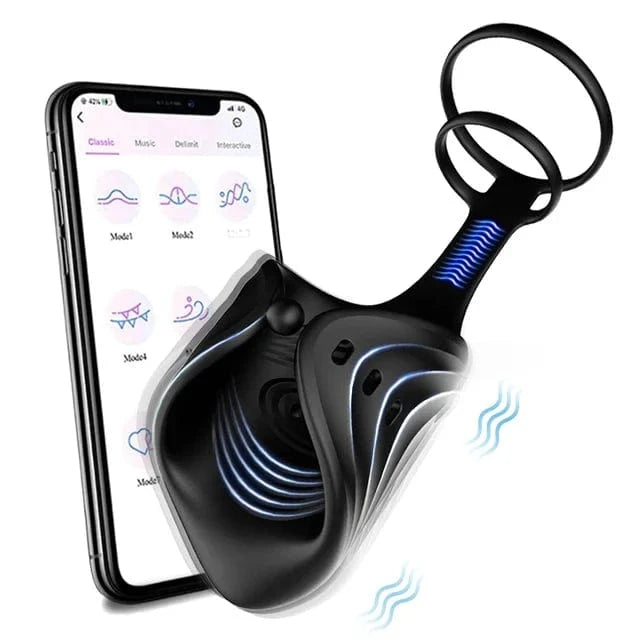 App Wireless Control Cock Ring Adjustable Vibrator Male Penis Trainer 8 App Wireless Control Cock Ring Adjustable Vibrator Male Penis Trainer