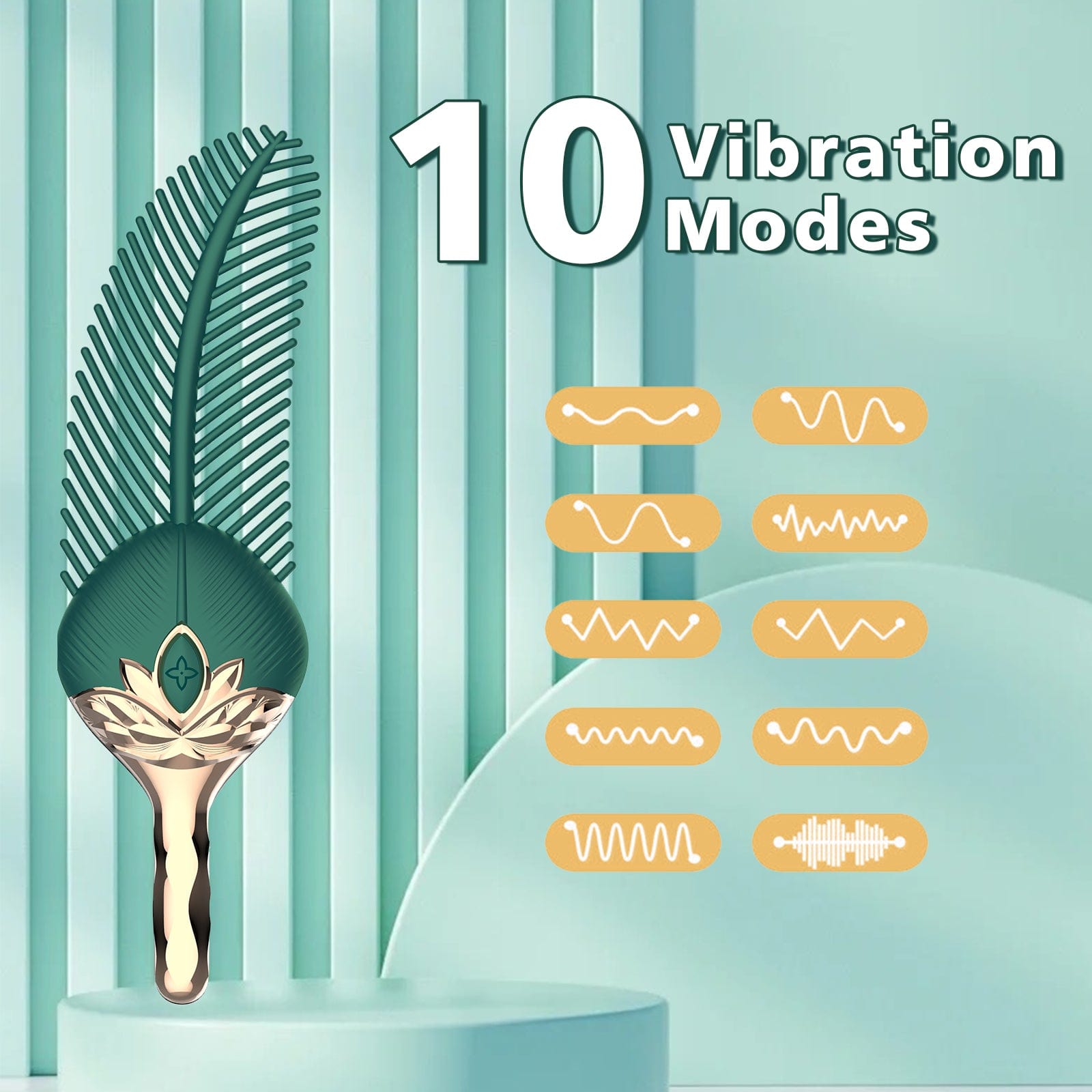 Peacock Feather - Clitoral Stimulator Body Massager Couple Sex Toy With 10 Modes Vibration 5 Peacock Feather - Clitoral Stimulator Body Massager Couple Sex Toy With 10 Modes Vibration