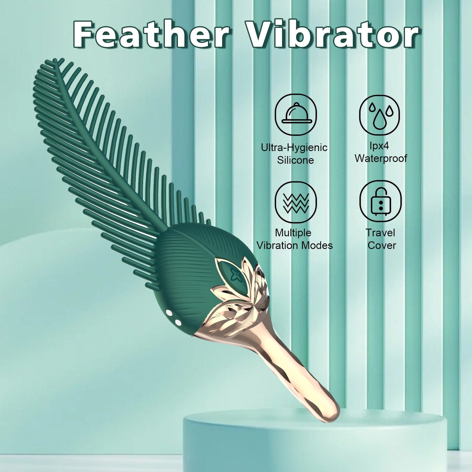 Peacock Feather - Clitoral Stimulator Body Massager Couple Sex Toy With 10 Modes Vibration 8 Peacock Feather - Clitoral Stimulator Body Massager Couple Sex Toy With 10 Modes Vibration