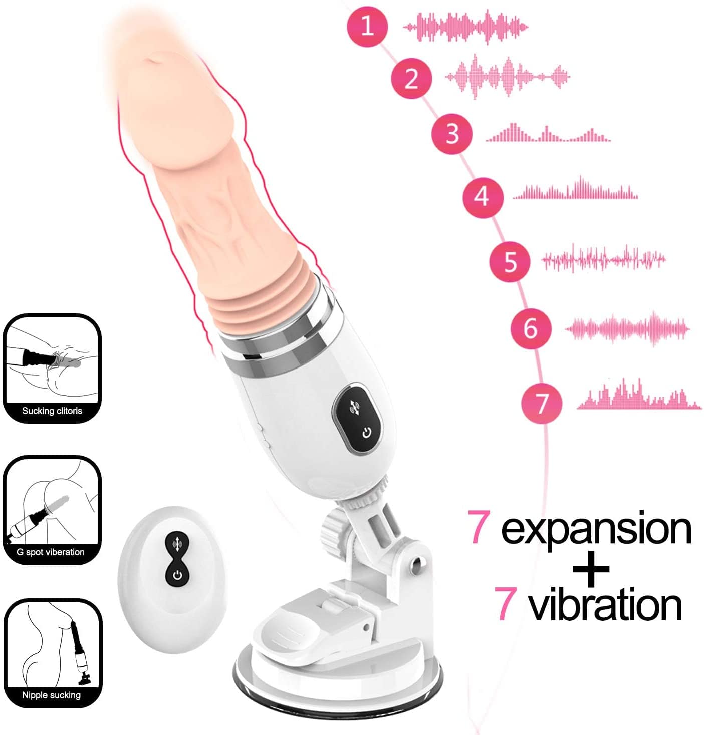 Lurevibe - Small Dildo Machine Suction Cup Vibrant Toys with Remote Control 4 Lurevibe - Small Dildo Machine Suction Cup Vibrant Toys with Remote Control