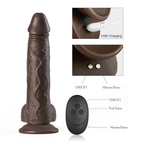 Lurevibe - K05 Emulated Black Coffee Masculine Wireless Telescopic Rotating Vibrating Rod 7 Lurevibe - K05 Emulated Black Coffee Masculine Wireless Telescopic Rotating Vibrating Rod