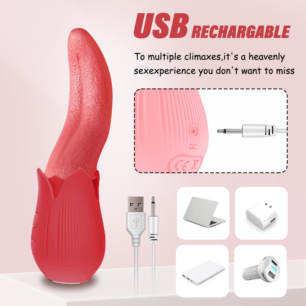 Lurevibe - Upgraded Rose - 20 Frequency Tongue Licking Vibrator 6 Lurevibe - Upgraded Rose - 20 Frequency Tongue Licking Vibrator