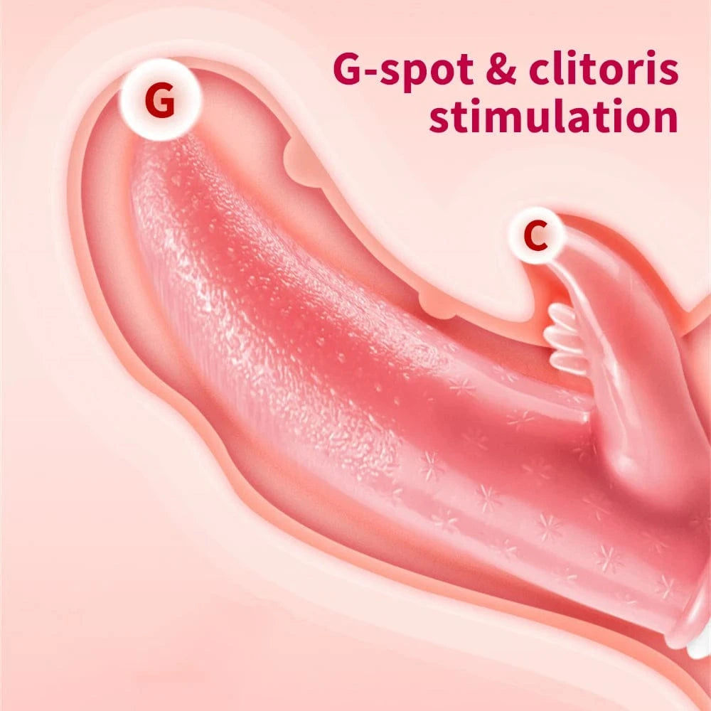 G-spot Clitoral Stimulation 12 Frequency Simulation Tongue Vaginal Massage Vibrator 6 G-spot Clitoral Stimulation 12 Frequency Simulation Tongue Vaginal Massage Vibrator