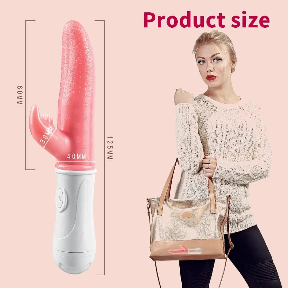 G-spot Clitoral Stimulation 12 Frequency Simulation Tongue Vaginal Massage Vibrator 7 G-spot Clitoral Stimulation 12 Frequency Simulation Tongue Vaginal Massage Vibrator