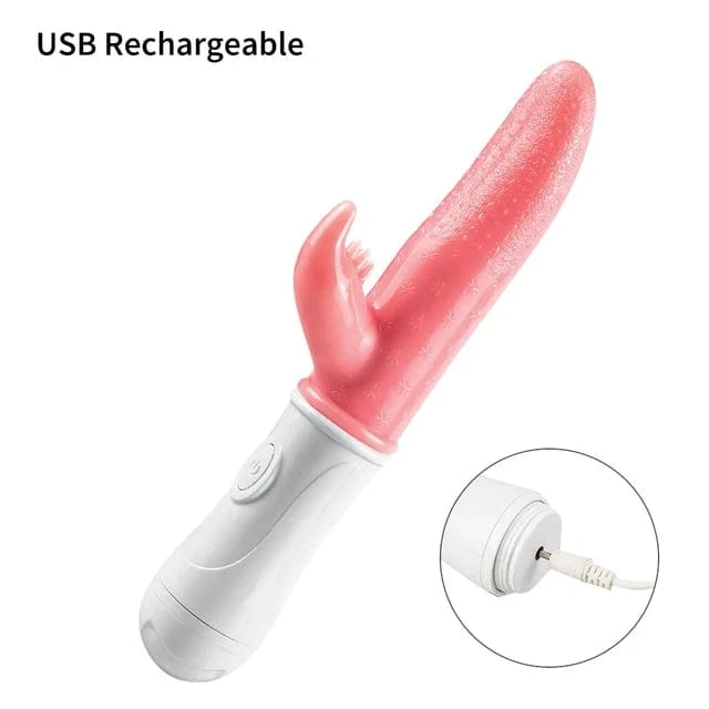 G-spot Clitoral Stimulation 12 Frequency Simulation Tongue Vaginal Massage Vibrator 9 G-spot Clitoral Stimulation 12 Frequency Simulation Tongue Vaginal Massage Vibrator