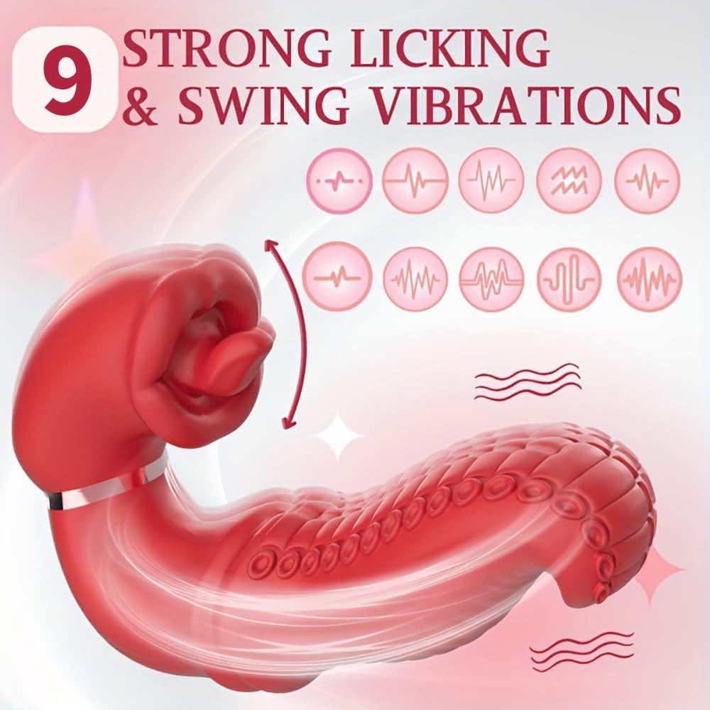 Octopus Tongue Licking Swing Clitoris G Spot Vibrator 9 Octopus Tongue Licking Swing Clitoris G Spot Vibrator
