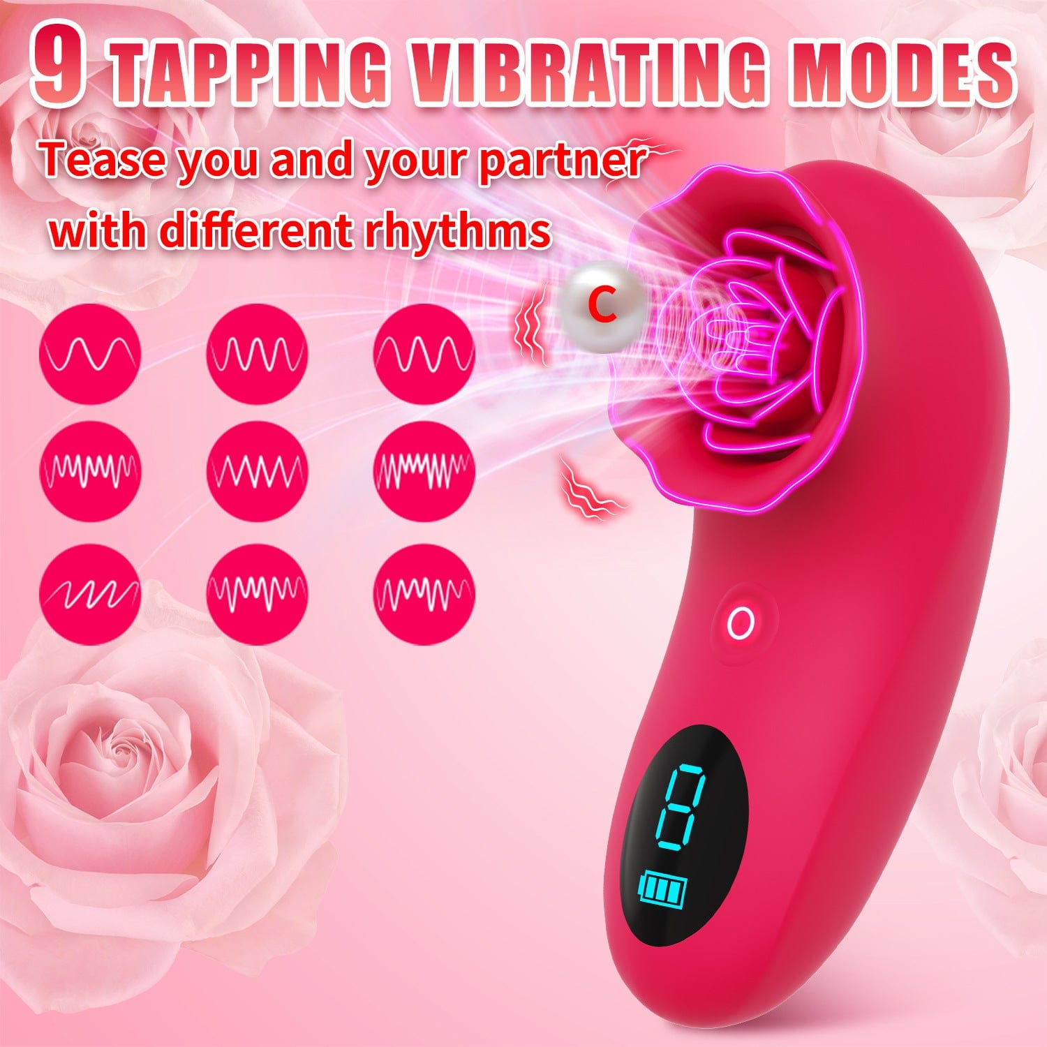 Rose Sex Toy Mini Vibrator for Womens Tapping Vibrating sex toy 3 Rose Sex Toy Mini Vibrator for Womens Tapping Vibrating sex toy