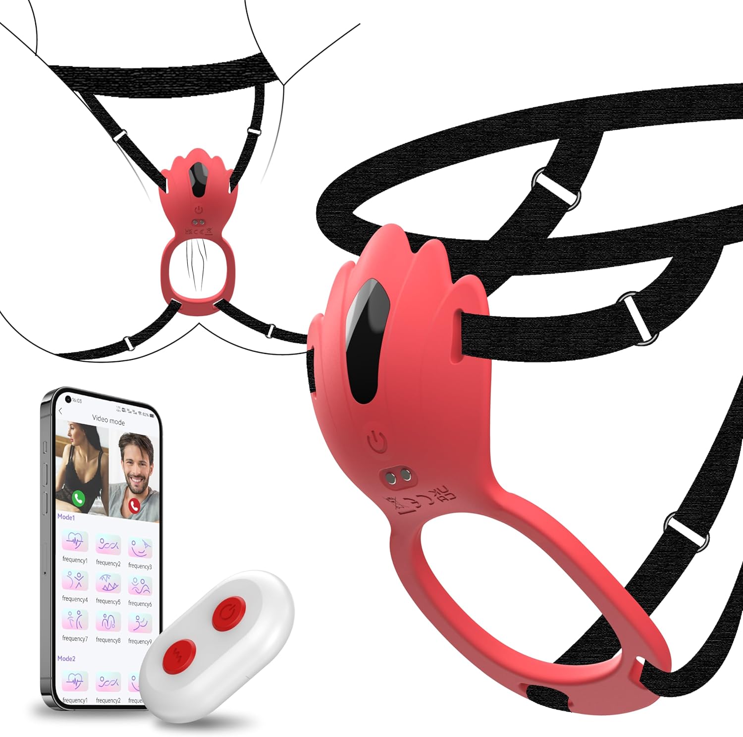 Wearable Panty Vibrator Vibrating Penis Ring Clitoral Stimulator 9 Vibration Modes