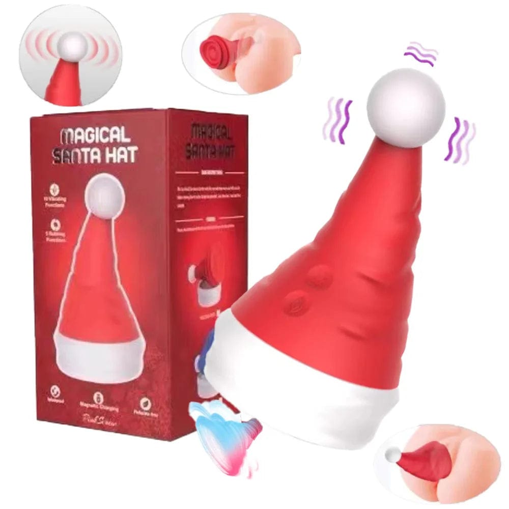 Lurevibe - Santa Hat Vibrator 15 Speed Cunnilingus Masturbator Clit G-Spot Stimulator For Christmas 3 Lurevibe - Santa Hat Vibrator 15 Speed Cunnilingus Masturbator Clit G-Spot Stimulator For Christmas