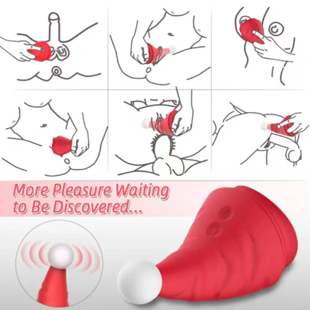 Lurevibe - Santa Hat Vibrator 15 Speed Cunnilingus Masturbator Clit G-Spot Stimulator For Christmas 4 Lurevibe - Santa Hat Vibrator 15 Speed Cunnilingus Masturbator Clit G-Spot Stimulator For Christmas