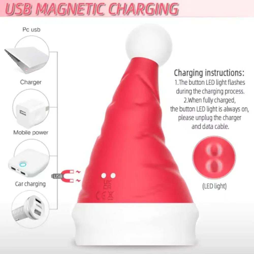 Lurevibe - Santa Hat Vibrator 15 Speed Cunnilingus Masturbator Clit G-Spot Stimulator For Christmas 5 Lurevibe - Santa Hat Vibrator 15 Speed Cunnilingus Masturbator Clit G-Spot Stimulator For Christmas